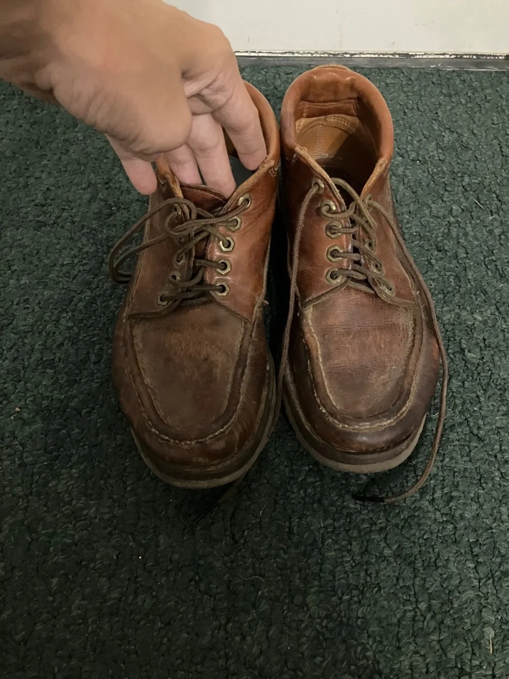 Lot Of (2) WC Russell Moccasin Co boots 9.5 D Berlin Wisconsin USA W C